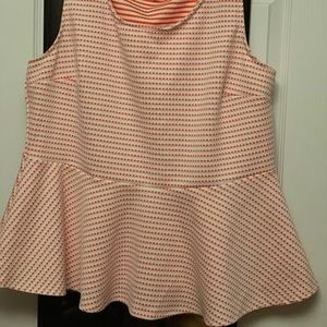 Sleeveless tank peplum